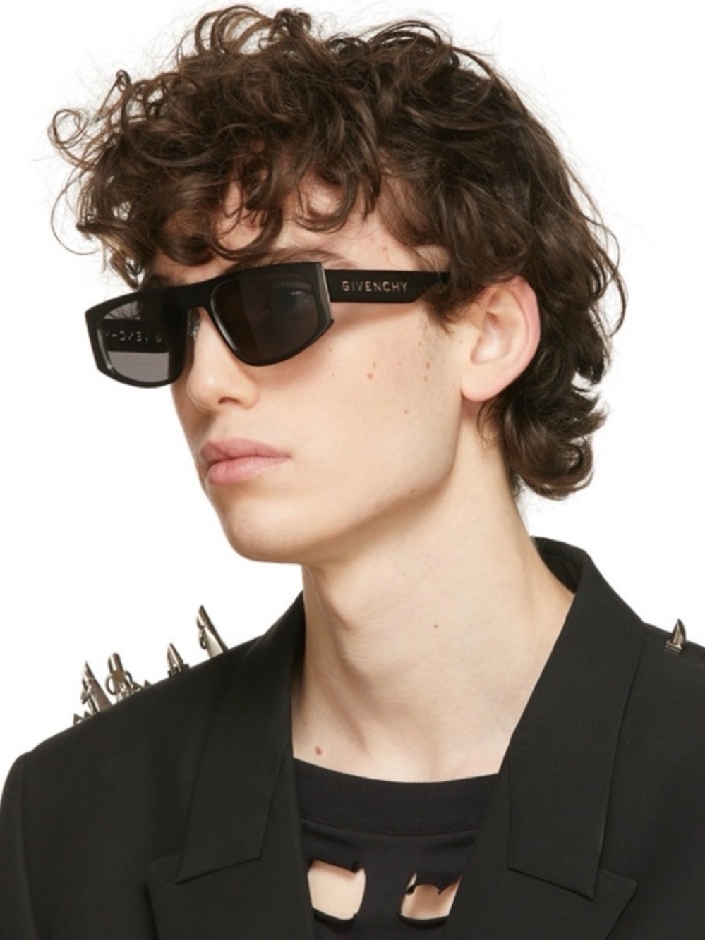 NEW Givenchy GV7204S Women Dark Ruthenium Black Geometric Sunglasses AUTHENTIC